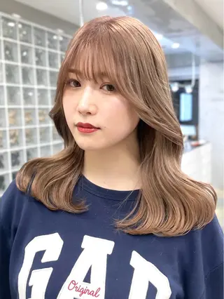 ロング ミルクティーベージュ レイヤー/あげは🎀のヘアスタイル