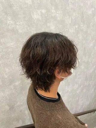 パーマ メンズ 港南台短髪特化 フェザーパーマのヘアスタイル