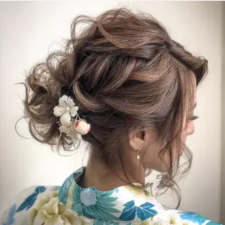 ミディアム ヘアアレンジ ともや/ヘアセット/ ヘアメ/ヘアアレンジのヘアスタイル