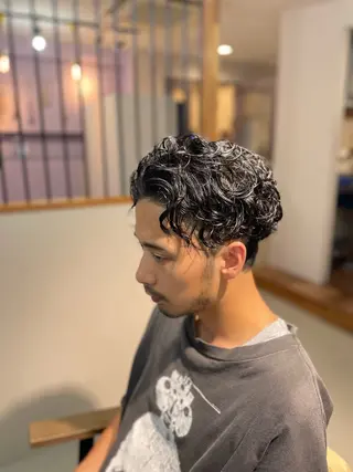 ショート パーマ メンズ GO TODAY所属・清水 保博のヘアスタイル