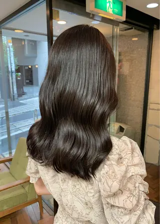 セミロング カラー 矢野 晃平のヘアスタイル
