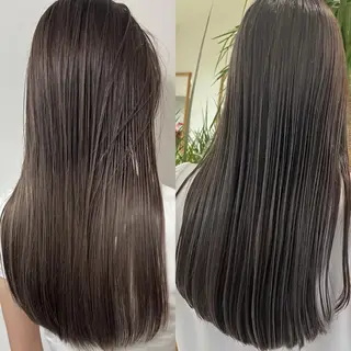 セミロング hoNua. 栄/透明感カラーのヘアスタイル