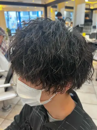 ショート パーマ メンズ パーマ&髪質改善職人 稲本　来耶のヘアスタイル