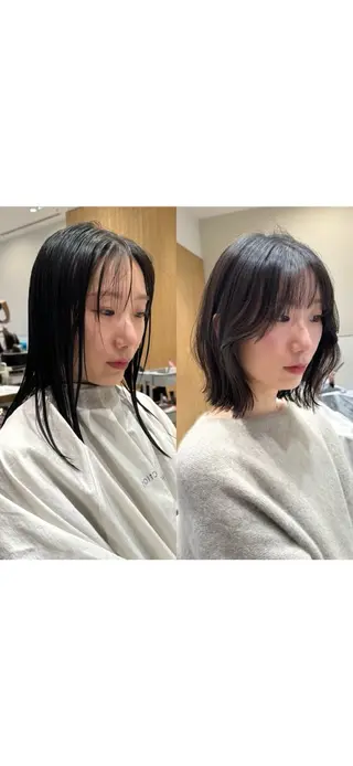 ショート カラー パーマ ヘアアレンジ 小野寺瑞希 /最小顔カットのヘアスタイル