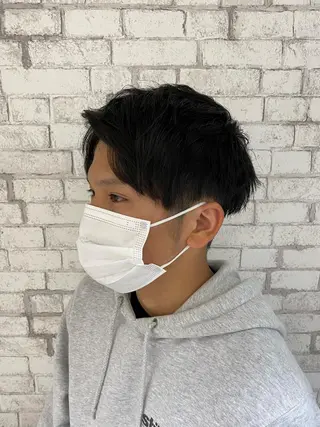 ショート ヘアアレンジ メンズ ブリーチなし艶カラー 東家のヘアスタイル