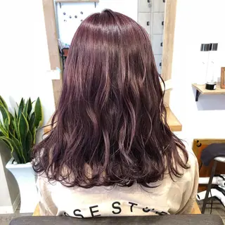 ミディアム カラー ヘアアレンジ 顔周りカット・相談 レイヤーも◎しずくのヘアスタイル