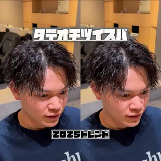 ショート パーマ メンズ 山内 優成のヘアスタイル
