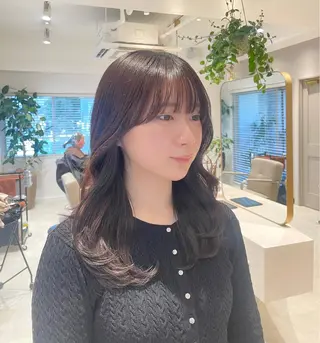 セミロング 🤍恵比寿/透明感/ 小顔カット🤍アズサのヘアスタイル