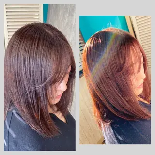 ミディアム カラー 佐藤 沙也輝のヘアスタイル