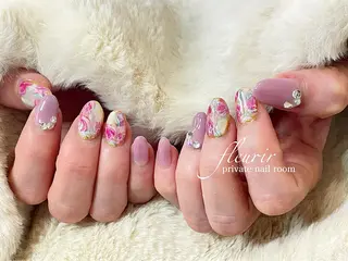 ネイル フルリール 【プライベートサロンのネイルデザイン