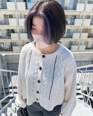 ショート カラー ハイトーン/ショート 村上淳乃🐥のヘアスタイル