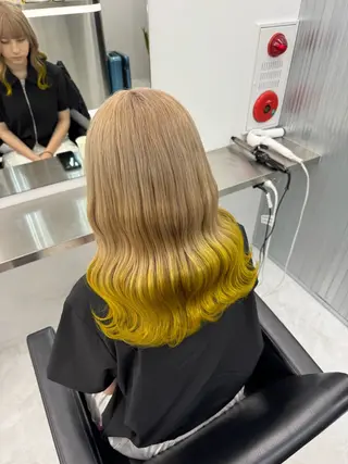 セミロング 激盛ハイトーン🪄✩ Kalin🧁🎀のヘアスタイル