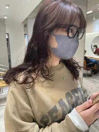 セミロング 早瀬裕之 パーマのヘアスタイル