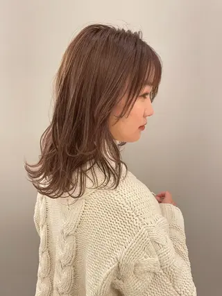 ミディアム まつもと りさのヘアスタイル