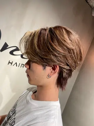 ミディアム カラー 艶感/レイヤーカット 🌐Taketoのヘアスタイル