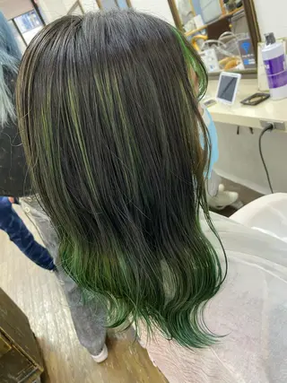 セミロング カラー IwAsh大和駅前店 河野亜里香のヘアスタイル