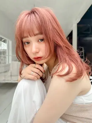 セミロング カラー 🇰🇷韓国レイヤー 韓国風ボブのヘアスタイル