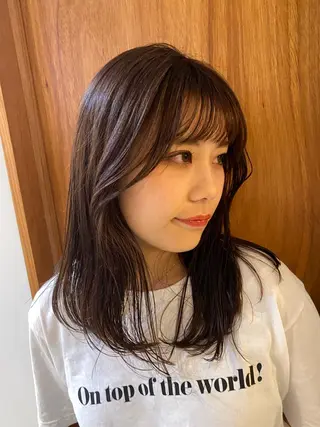ミディアム カラー 砂原 ひよりのヘアスタイル