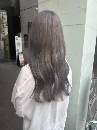ロング カラー ヘアアレンジ 天神/ブリーチ/ ブリーチなしカラーのヘアスタイル