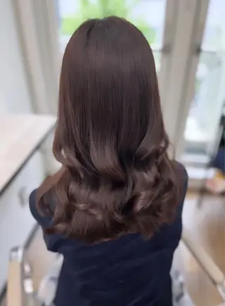 セミロング カラー ヘアアレンジ 髪質改善/ TECHIのヘアスタイル