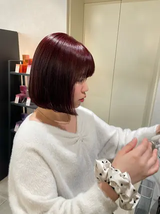 ミディアム SHIORI/ ベージュカラー/ボブのヘアスタイル