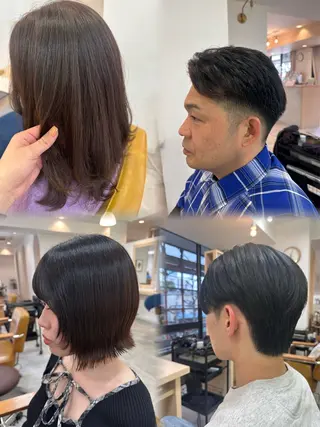 ショート カラー パーマ メンズ 立川 芽依のヘアスタイル