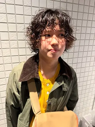 ミディアム パーマ ✳️ウルフ/メンズ/ スパイラルパーマ✳️のヘアスタイル