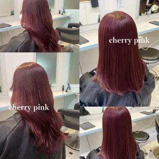 セミロング カラー ヘアアレンジ 🇰🇷韓流暖色ヘア 🍒saaya🍒のヘアスタイル