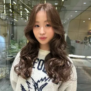 ロング カラー 🇰🇷韓国スタイル /束間まつげ🎀ミキのヘアスタイル