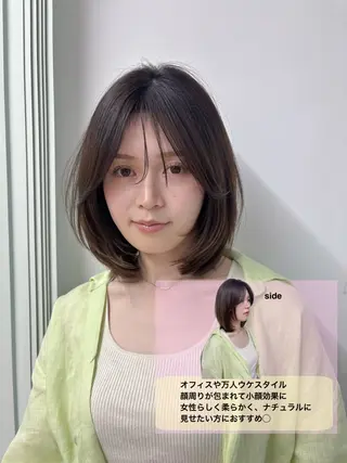 ミディアム ボブ/ミディアム 親しみやすさ/さくらのヘアスタイル