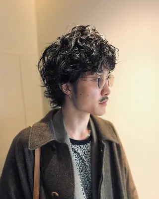 パーマ メンズ メンズショート 丸山 航輝のヘアスタイル