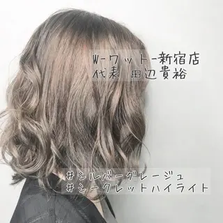 ミディアム カラー パーマ ヘアアレンジ メンズ キッズ ネイル マツエク・マツパ 🫧代表/新宿駅近/ 限定価格🫧田辺貴裕のヘアスタイル