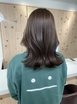 ミディアム カラー 新宿/韓国ヘア/ 髪質改善ストレートのヘアスタイル