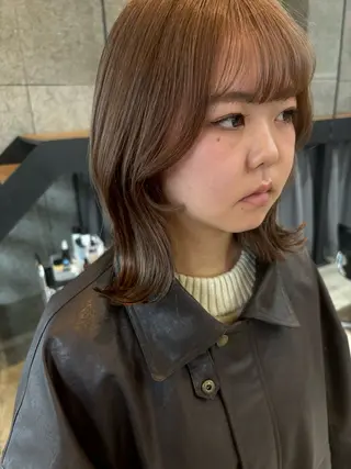 ミディアム カラー ヘアアレンジ 押切 響 のヘアスタイル