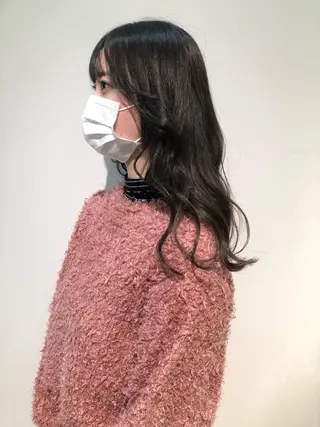 セミロング カラー 髪質改善/レイヤー/ お顔まわり/Ami.のヘアスタイル