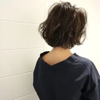 ショート カラー パーマ tender hair salonのヘアスタイル