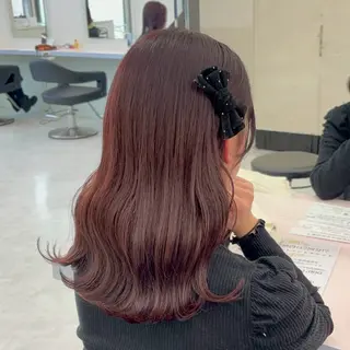 セミロング カラー 💎トレンドカラー 💎桃羽のヘアスタイル