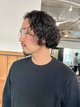 パーマ メンズ 森﨑 雅のヘアスタイル