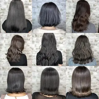 セミロング カラー ヘアアレンジ トッチ 艶髪髪質改善のヘアスタイル