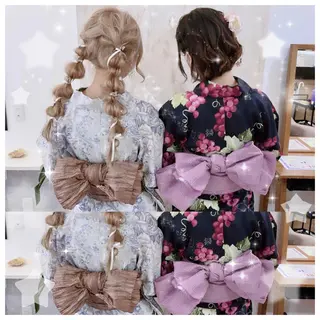 ロング カラー ヘアアレンジ セキグチ💞 lilaのマツエク・マツパデザイン
