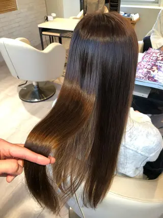 ロング カラー 金子 富士のヘアスタイル