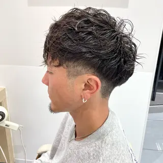 パーマ メンズ ダウンパーマ特化💎 ボブ・レイヤーりなのヘアスタイル