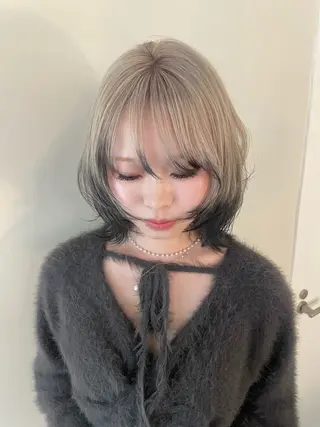 ミディアム カラー デザインカラー💖/ ヘアセット/manaのヘアスタイル