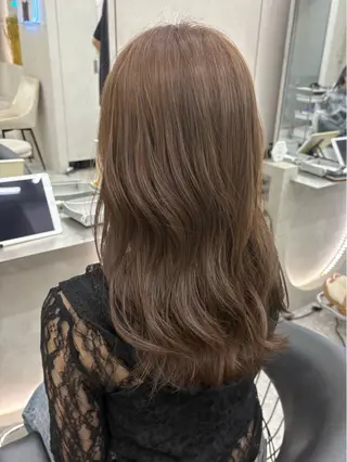 セミロング カラー ヘアアレンジ fumika🎀 ベージュのヘアスタイル