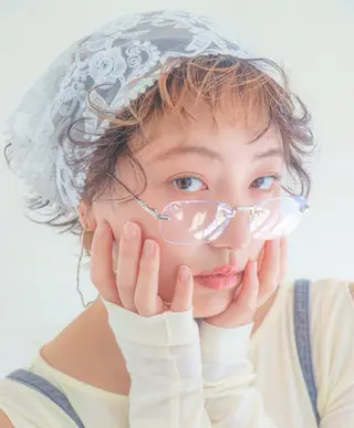 ショート カラー パーマ 森山 陽菜のヘアスタイル