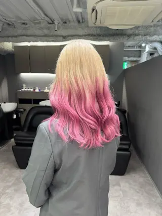 ミディアム カラー ハイトーン/名古屋 Hinakiのヘアスタイル