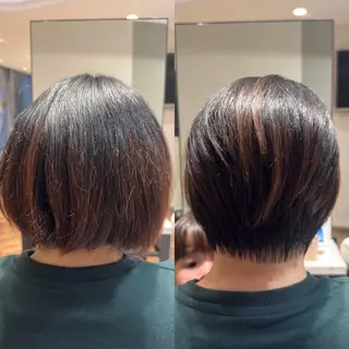 ショート 頭から整える美容師 松田のヘアスタイル