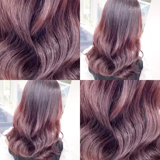 セミロング カラー ハイトーン×レイヤー カットTAKUMIのヘアスタイル