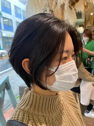 ショート 朝が楽になる艶髪縮毛 ✨中稲明梨のヘアスタイル