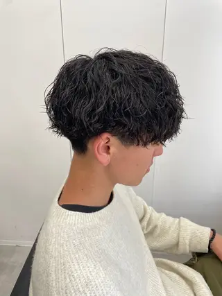 ショート パーマ メンズ メンズパーマ/新潟/ 万代／田崎亮🌟のヘアスタイル